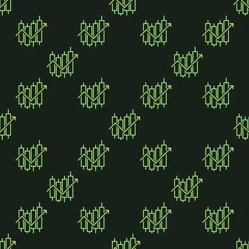 Stock Chart and Arrow inside vector colored seamless pattern 스톡 일러스트