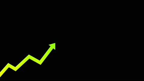 Stock chart up arrow animation Stock Footage 159417284