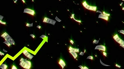 Stock chart up arrow animation Video stock 159418940