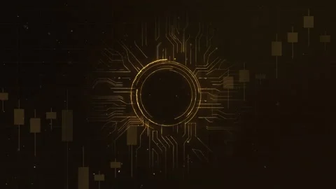 Stock Chart Crypto Logo Empty Display Stock Footage 220509946