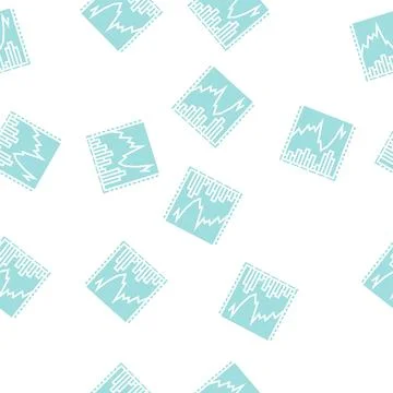 Stock chart glyph seamless pattern Stock Illustration