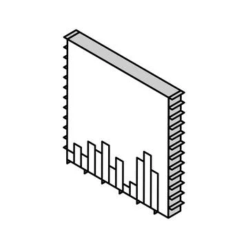 Stock chart isometric icon vector illustration Illustrazione stock