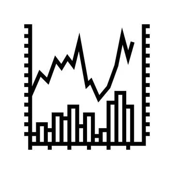 Stock chart line icon vector illustration 库存插图