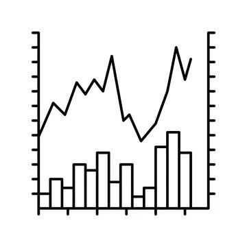 Stock chart line icon vector illustration イラスト素材