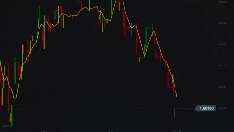 Stock chart of the market fall Stock Footage 208709128