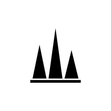 Stock Chart Peak Flat Vector Icon Stock Illustration