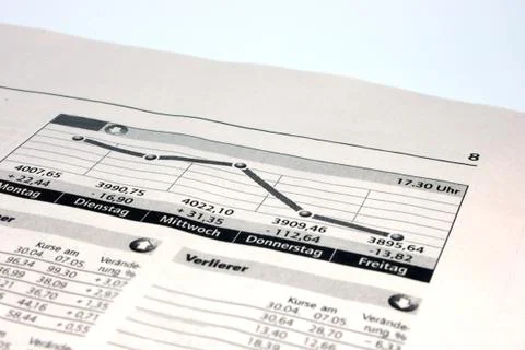 Stock chart Stock Photos