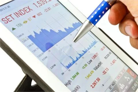 Stock chart Stock Photos