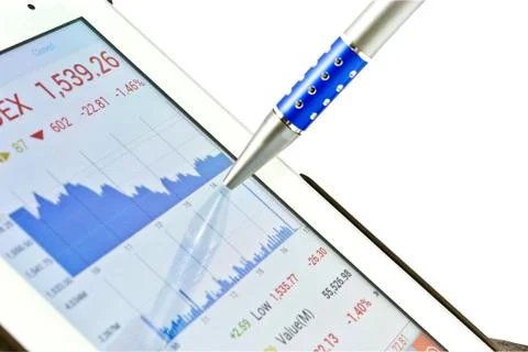 Stock chart Stock Photos