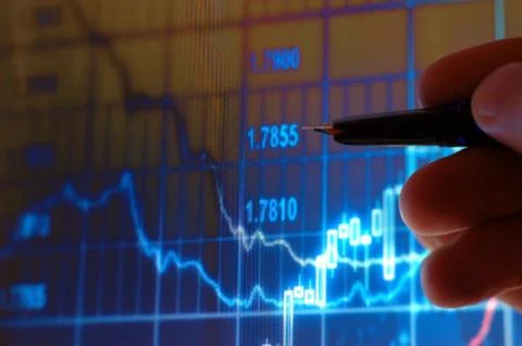 Stock chart Stock Photos