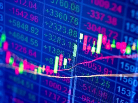 Stock chart Stock Photos