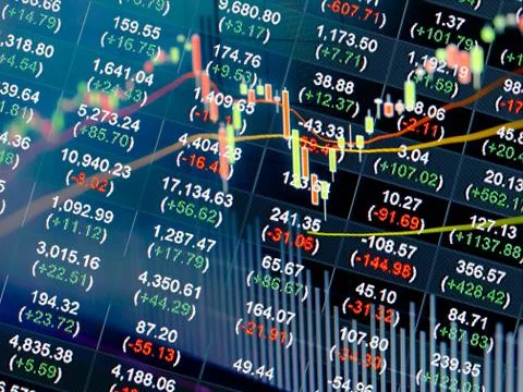 Stock chart Stock Photos