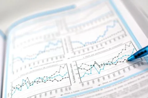 Stock chart Stock Photos