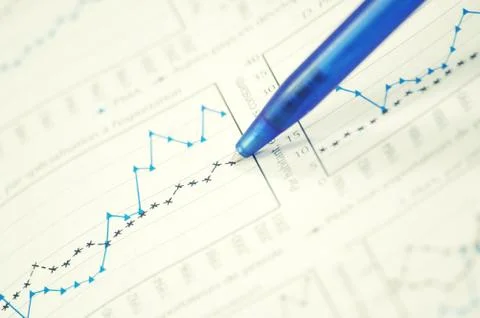 Stock chart Stock Photos