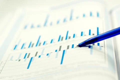 Stock chart Stock Photos