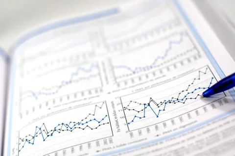 Stock chart Stock Photos