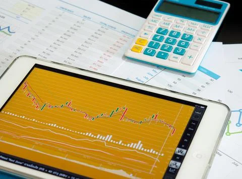 Stock chart Stock Photos