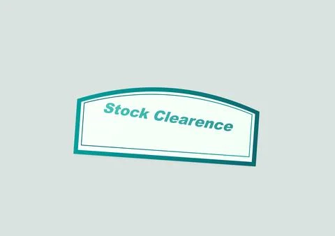 Stock clearance stamp badge vector icon Stock Illustration
