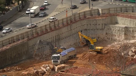 Stock Construction Site from high view 库存影片 85222085