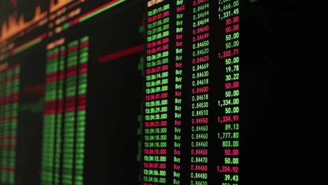 Stock Crypto Values Changing On Screen Stock Footage 167655998