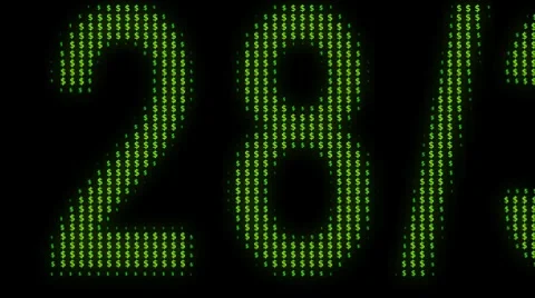 Stock Data - Dollar (HD) Video stock 7728134