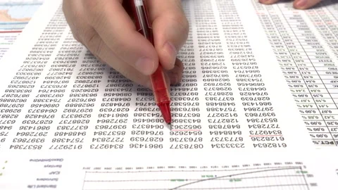  	Stock data numbers close up Video stock 210212981