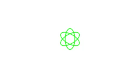 Stock design Atom line icon animated isolated on background Stock Footage 263873835