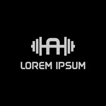 Stock design vector initial letter a fitness icon logo template Stock Illustration