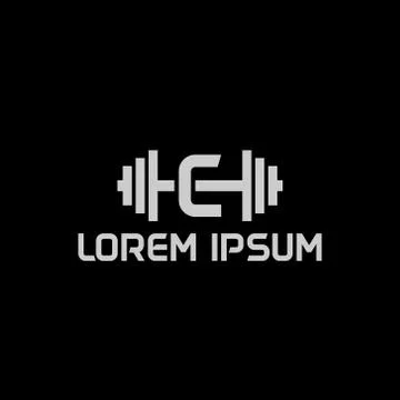 Stock design vector initial letter c fitness icon logo template Stock Illustration