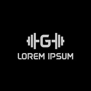 Stock design vector initial letter g fitness icon logo template Stock Illustration