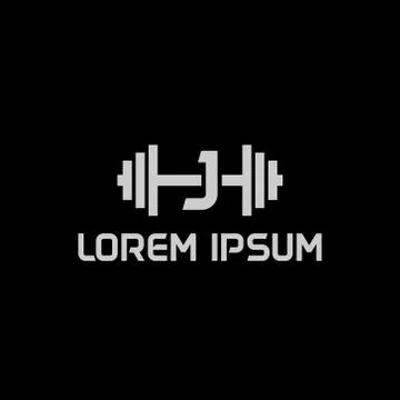 Stock design vector initial letter j fitness icon logo template Stock Illustration