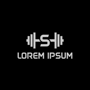 Stock design vector initial letter s fitness icon logo template Stock Illustration