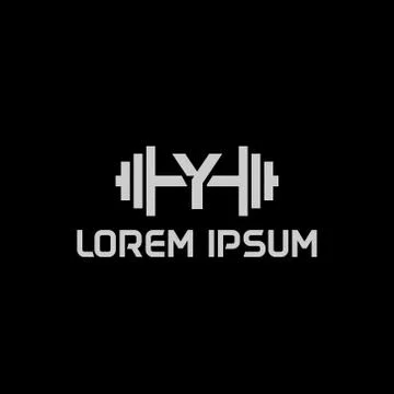 Stock design vector initial letter y fitness icon logo template Stock Illustration