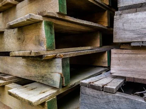 Stock of Empty pallets Stock Photos