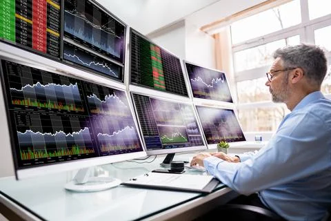 Stock Exchange Analyst Stock Photos