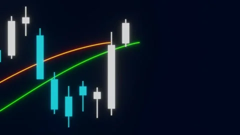 Stock exchange chart with lines moves up and down. Video stock 276174649