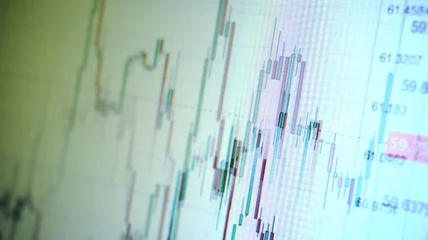 Stock exchange data on screen Stock Footage 71657191