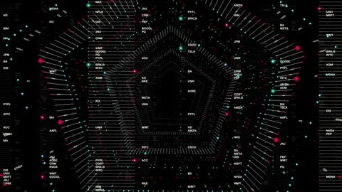 Stock Exchange Data Visualization Stock Footage 293490881