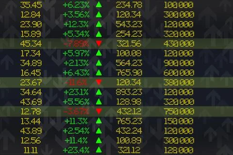 Stock exchange display panel Stock-Fotos