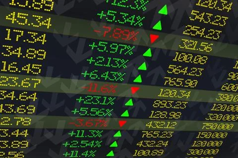 Stock exchange display panel Stock Photos