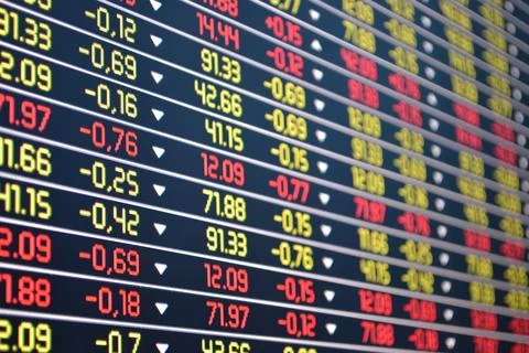 Stock exchange financial data chart Stock Photos