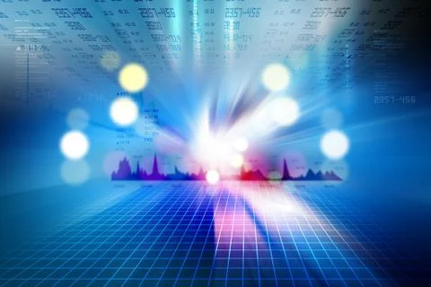 Stock exchange graph Stock Illustration