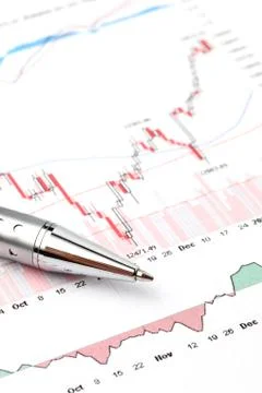 Stock exchange graph Stock Photos