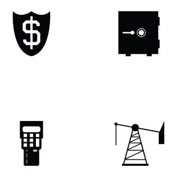 Stock exchange icon set Stock Illustration
