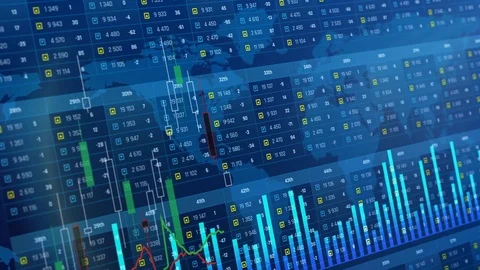 Stock exchange indexes going up, down, financial crisis, prices dropping, rising Stock Footage 82209351