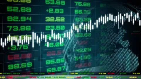 Stock Stock Market Dashboard From Stock Prices Stock Footage ~ Royalty ...