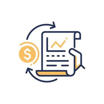 Stock Exchange - modern vector line design icon. Stock Illustration