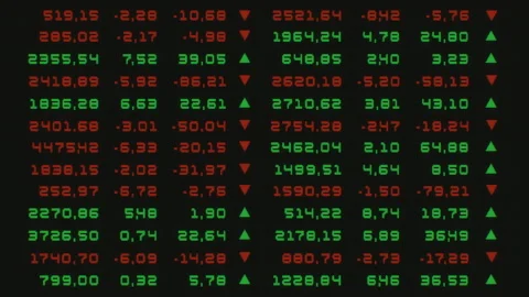 Stock Exchange Numbers Animation: Dynamic Financial Market Data Display Video stock 237328824
