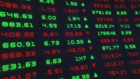Stock Exchange Numbers Animation: Dynamic Financial Market Data Display Stock Footage 237330056