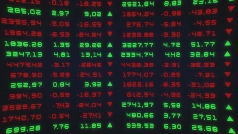 Stock Exchange Numbers Animation: Dynamic Financial Market Data Display Stock Footage 237330406